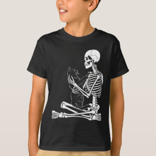 Arts Kitty Skeleton Halloween Costume Skull And Ca T-Shirt