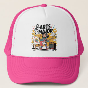Arts Major Cartoon Illustration - Unique Creative  Trucker Hat