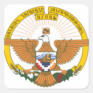 Artsakh (Nagorno-Karabakh) Coat of Arms Square Sticker