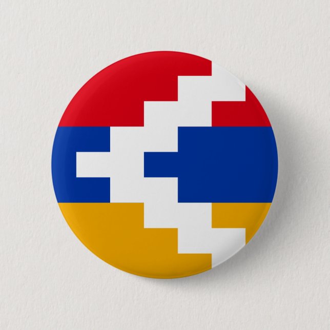 Artsakh (Nagorno-Karabakh) Flag 6 Cm Round Badge (Front)