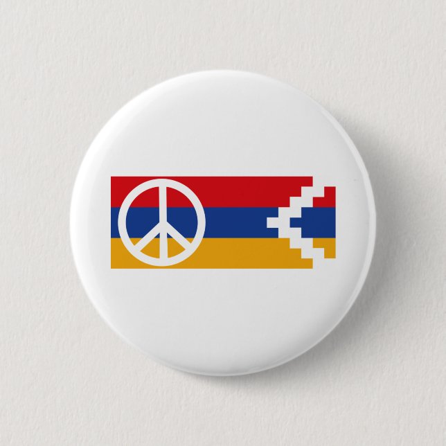 Artsakh Policy Peace & Freedom 6 Cm Round Badge (Front)