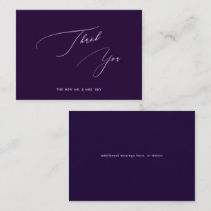 ArtsApp Aubergine Drk Purple Calligraphy Thank You Card