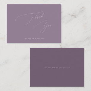 ArtsApp Dusty Boho Purple Calligraphy Thank You Card