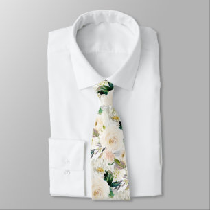 ArtsApp H2 Alabaster Cream Roses Wedding Tie