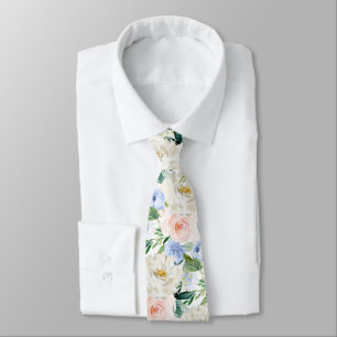 ArtsApp H2  Blush Blue Roses Wedding Tie