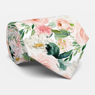 ArtsApp H2 Blush Pink Roses Wedding Tie