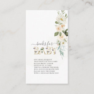 ArtsApp H2 Cream Roses Books for Baby Shower Enclosure Card