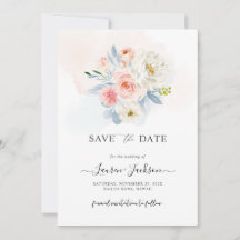 ArtsApp H2 Dusty Blue Blush Pink Botanical Card