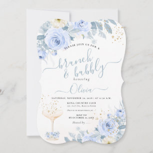 ArtsApp H2 Dusty Blue Roses Brunch Bubbly Invitation