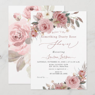 ArtsApp H2 Dusty Pink Roses Bridal Shower Invitation