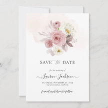 ArtsApp H2 Dusty Pink Roses Save the Date Card