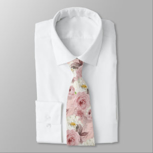 ArtsApp H2 Dusty Rose Roses Wedding Tie