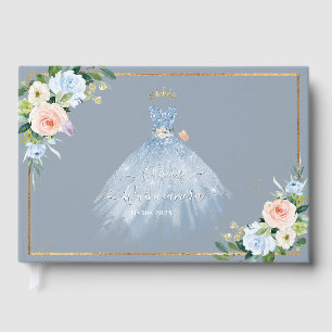 ArtsApp H2 Ombre Blush Pink Sparkling Quinceanera Guest Book