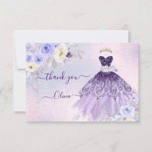 ArtsApp H2 Ombre Purple Sparkling Quinceanera Invitation