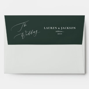 ArtsApp Lush Green Calligraphy Wedding DIY Colour Envelope