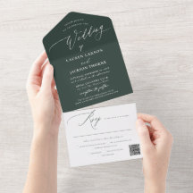 ArtsApp Modern Calligraphy Forest Green Wedding