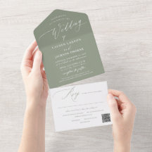 ArtsApp Modern Calligraphy Sage Green Wedding
