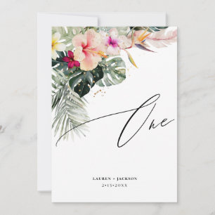 ArtsApp Tropical Paradise Gold Dust Table One Invitation