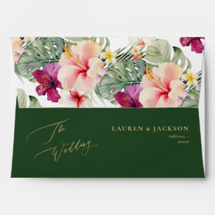 ArtsApp Tropical Paradise Hibiscus Wedding Envelope
