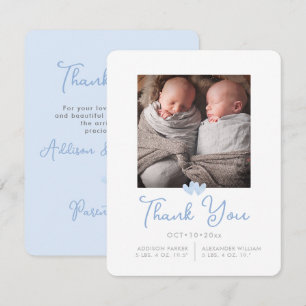 ArtsApp Twins Shower Thank You+Birth Announcement