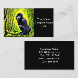 Artsy Abstract Jungle Gorilla Business Card