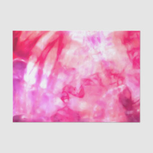 Artsy Abstract Summer Neon Pink Purple Tie Dye Tissue Paper