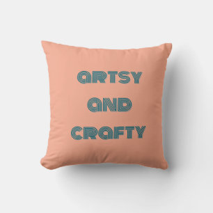 artsy and crafty, arts and crafts cushion 