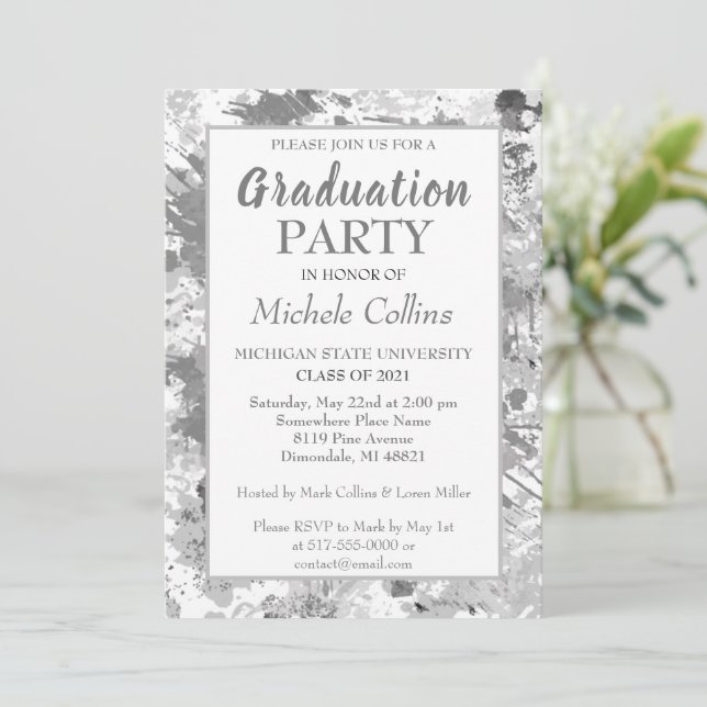 Artsy and Stylish Party Invitation (Standing Front)