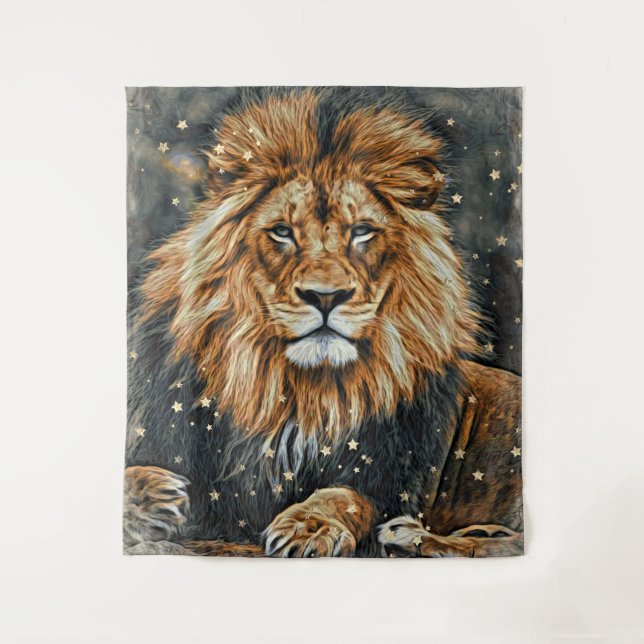 *~* Artsy AP23 Artistic Celestial  BOLD LION Tapestry (Front)