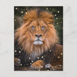 *~* Artsy AP23 Artistic Celestial  SOFT Brown LION Postcard