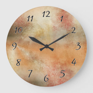 Artsy Autumn Abstract Large Clock