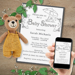 Artsy Baby Shower  Invitation