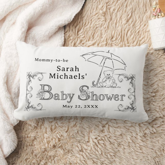 Artsy Baby Shower Mummy-to-be Lumbar Cushion (Blanket)