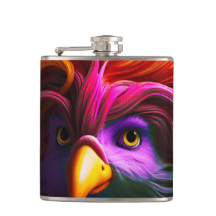 Artsy Bird Hip Flask
