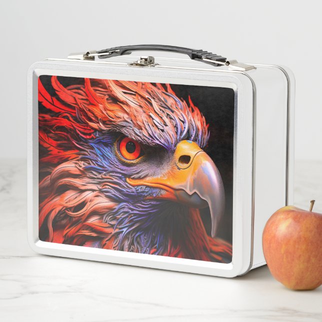 Artsy Bird Metal Lunch Box (In Situ)