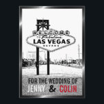 Artsy Black White Red Las Vegas Wedding Invitation<br><div class="desc">Inspired by a customer's request. Modern with a vintage look, elegantly framed! All the default text can be fully customised with your own wordings to suit your needs, and you can also change the fonts, sizes, text placement & colours of the text. To change the text only, use the personalise...</div>
