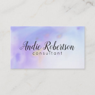 Artsy Blue Watercolor Business Card