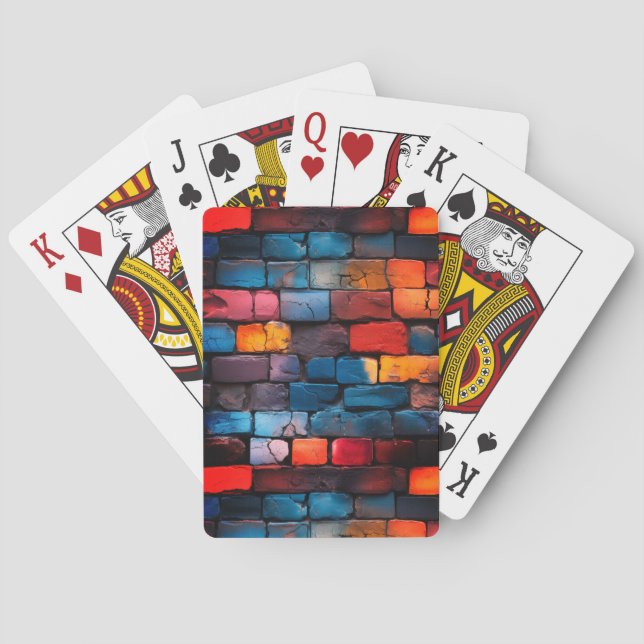 Artsy Brick Wall Playing Cards (Back)