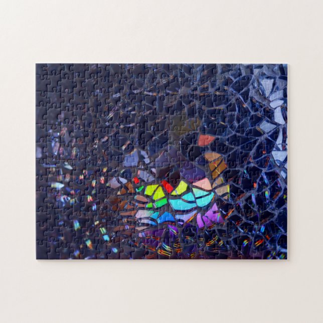 Artsy Broken Glass Pattern Complex Jigsaw Puzzles (Horizontal)