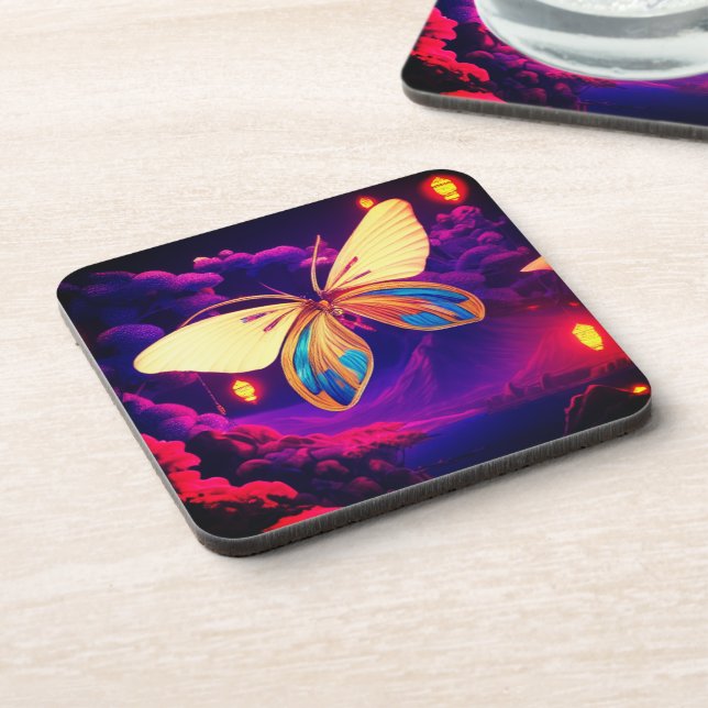 Artsy Butterfly Coaster (Left Side)