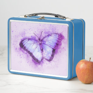 Artsy Butterfly Metal Lunch Box