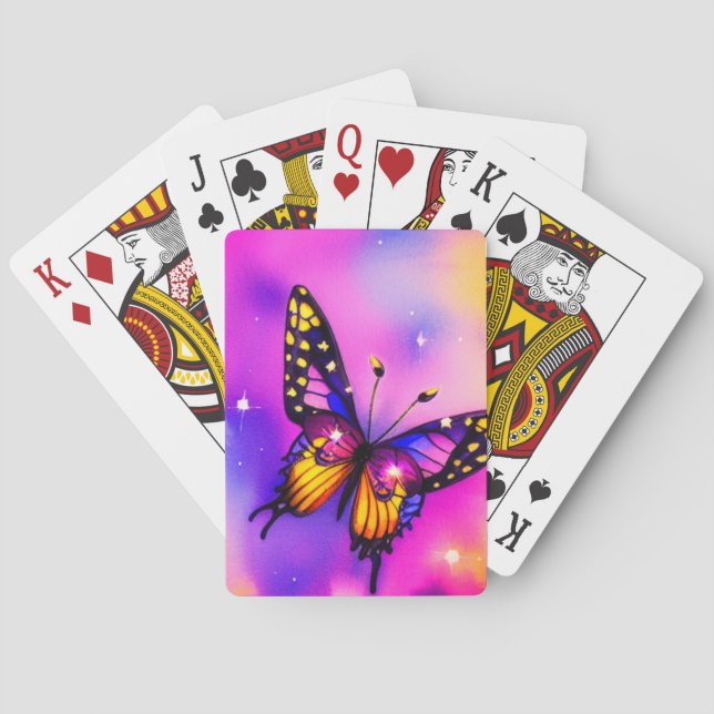 Artsy Butterfly Playing Cards (Back)