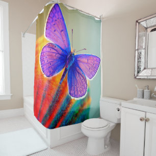 Artsy Butterfly Shower Curtain