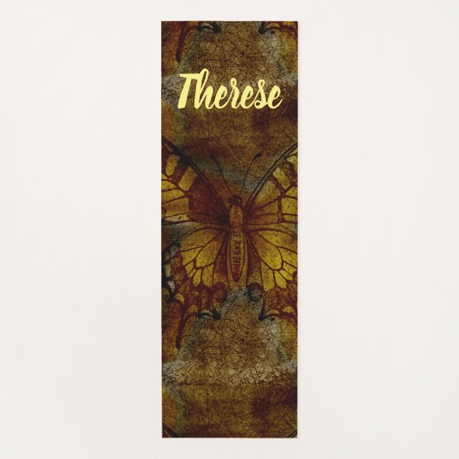 Artsy Butterfly Yoga Mat (Front)