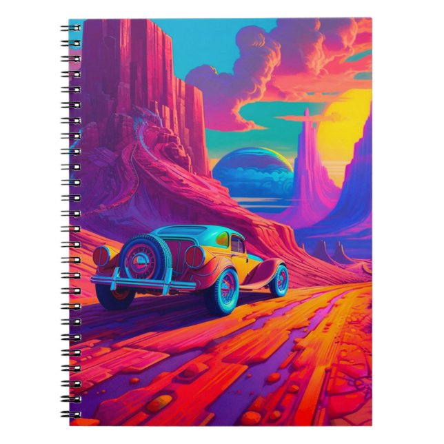 Artsy Car Scene Notebook (Front)