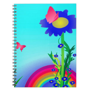 Artsy Cartoon Flower Notebook