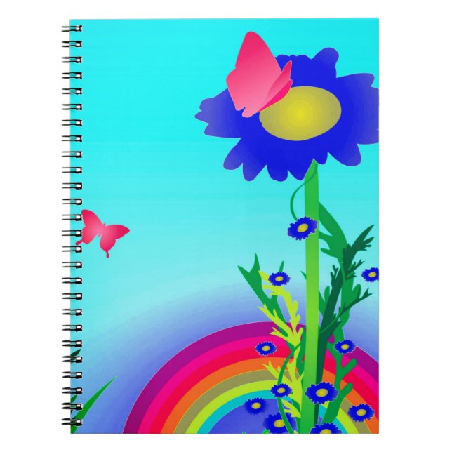 Artsy Cartoon Flower Notebook (Front)