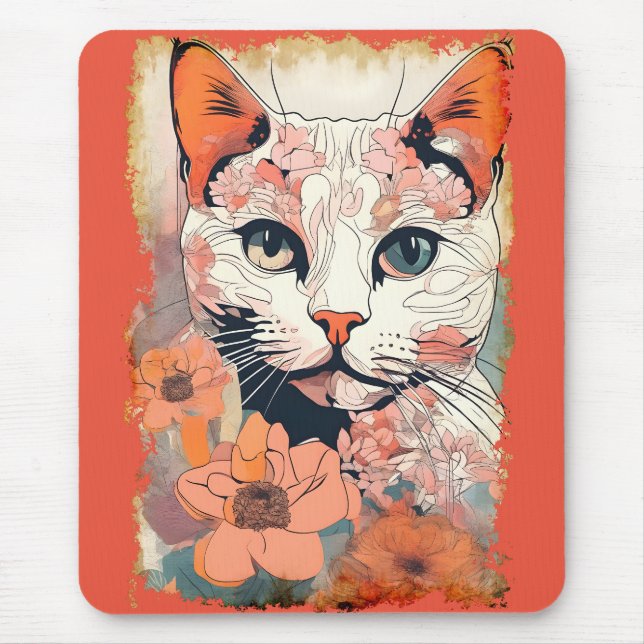 Artsy Cat Mouse Mat (Front)