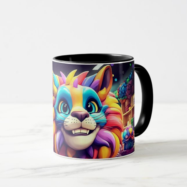 Artsy Cat Mug (Front Right)