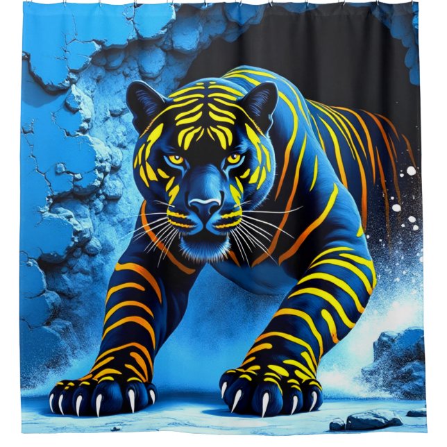 Artsy Cat Shower Curtain (Front)